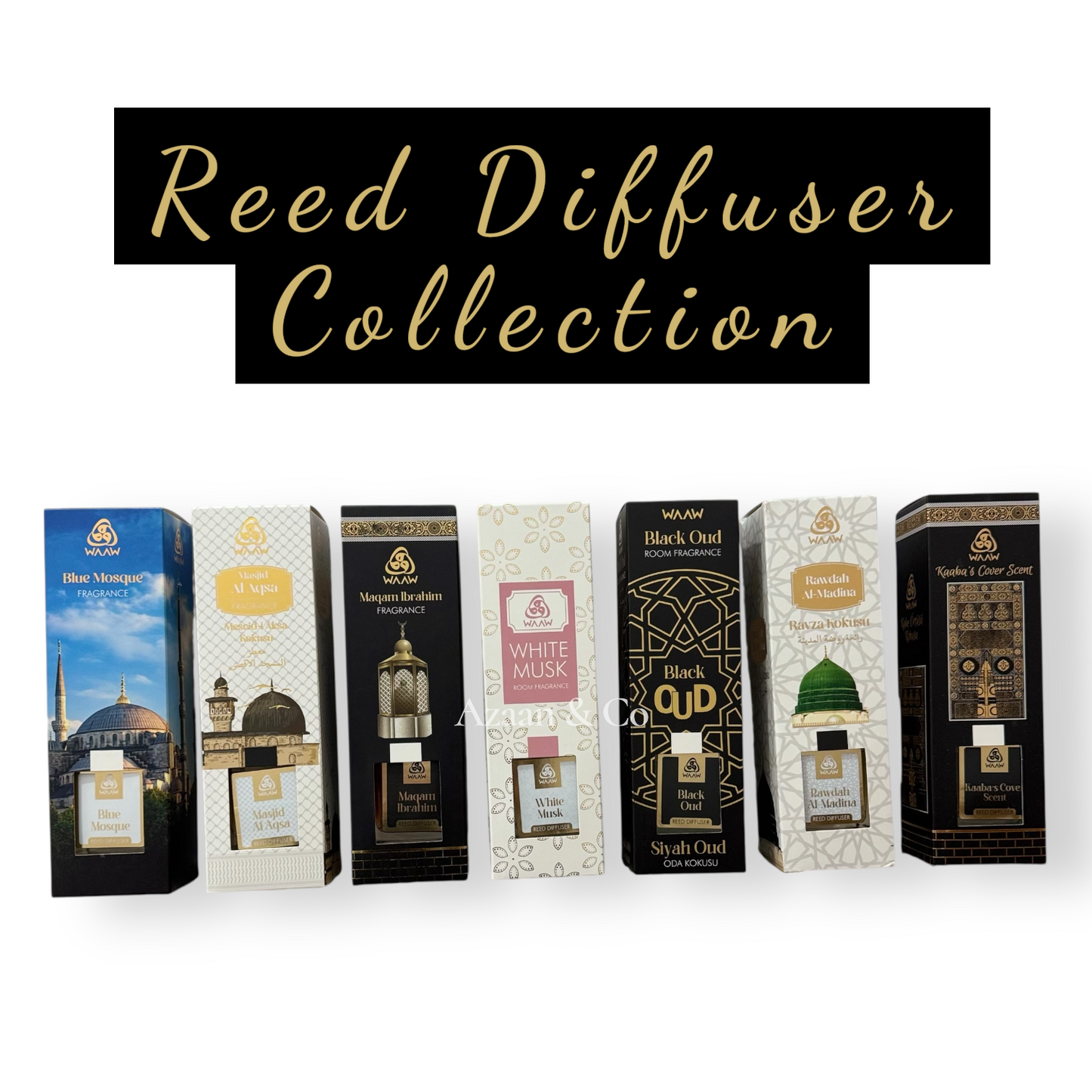 Reed Diffuser Collection 100ml - Made in Turkey - Mosque Inspired Scents