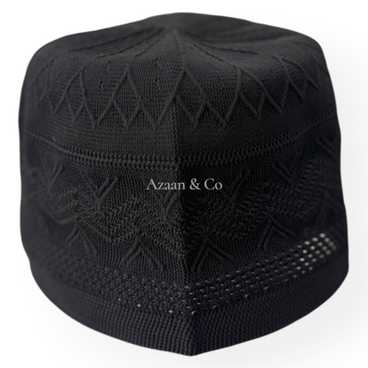Men’s Prayer Hat Knitted Premium Quality Cotton Material Black Colour