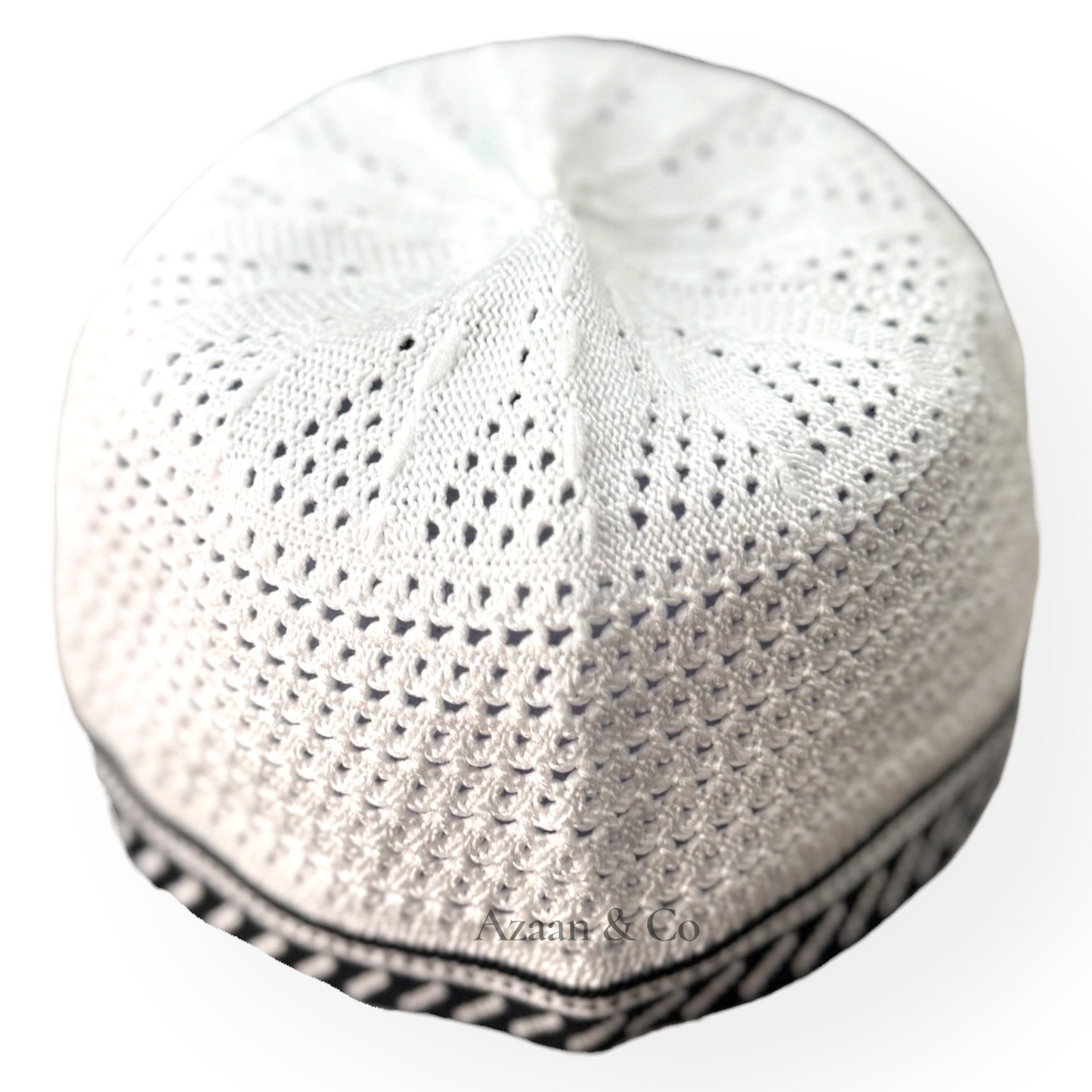 Men’s Prayer Hat Knitted Premium Quality Cotton Material Black White