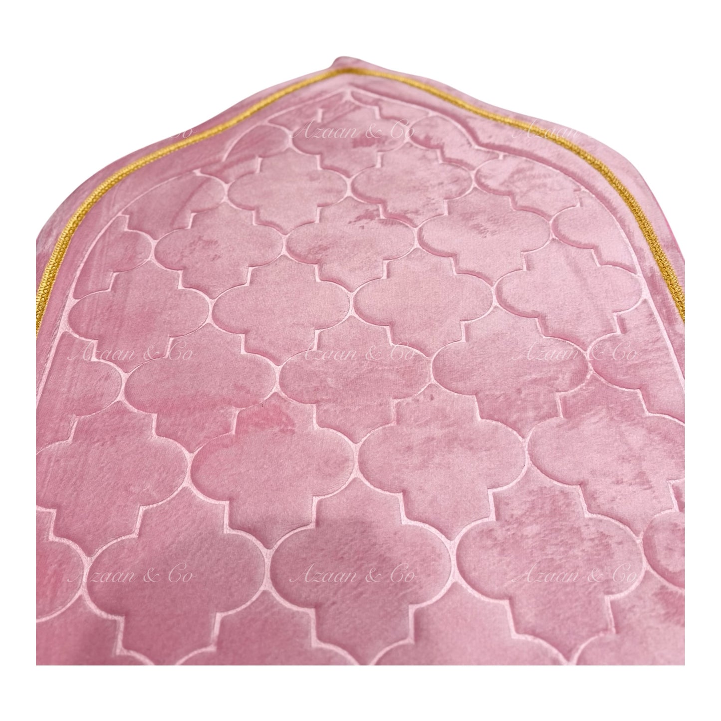 Soft Dome Shape Prayer Mat with Tassel Velvet Islamic Musalla Padded Salah Travel Prayer Rug