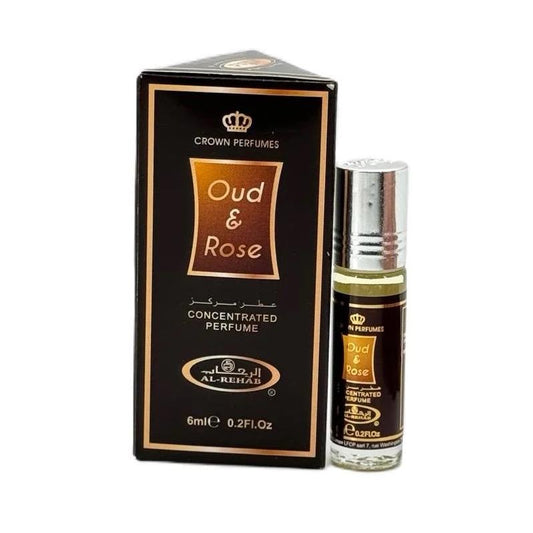Oud & Rose 6ml Roll On Perfume Oil by Al Rehab