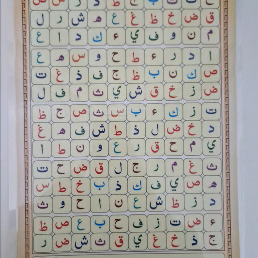 Arabic Alphabets Sheet A4