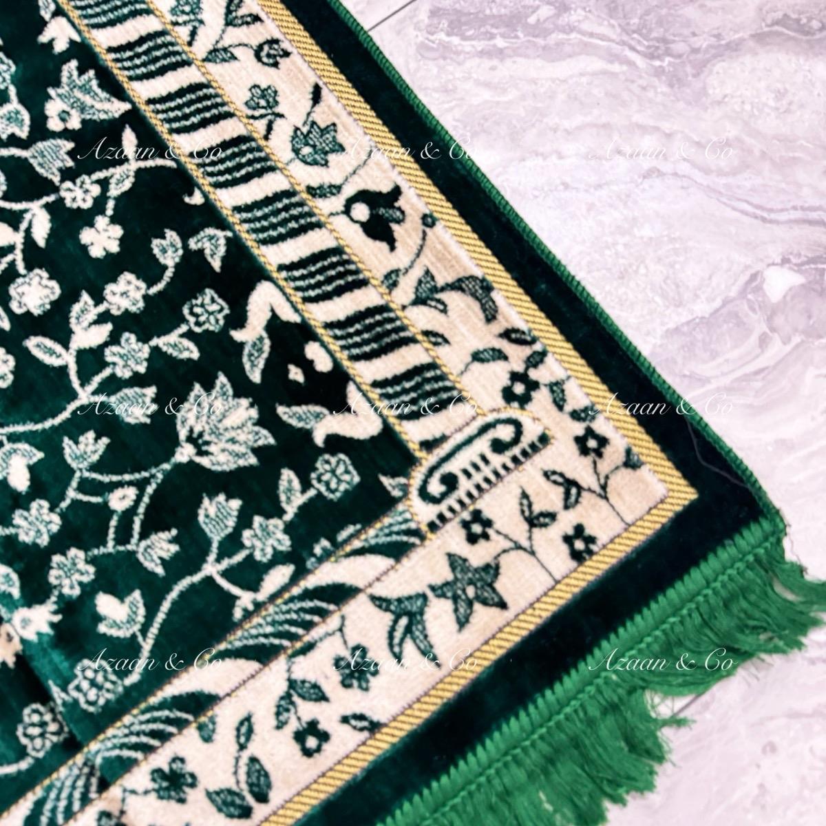 Rawdah Inspired Floral Soft Turkish Prayer Mats (D4)