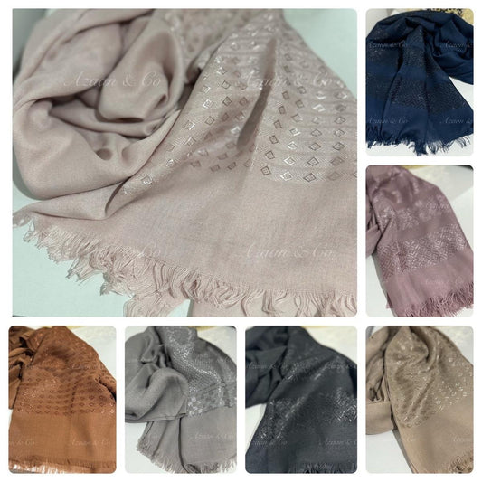 Self Print Turkish Cotton Modal Hijab