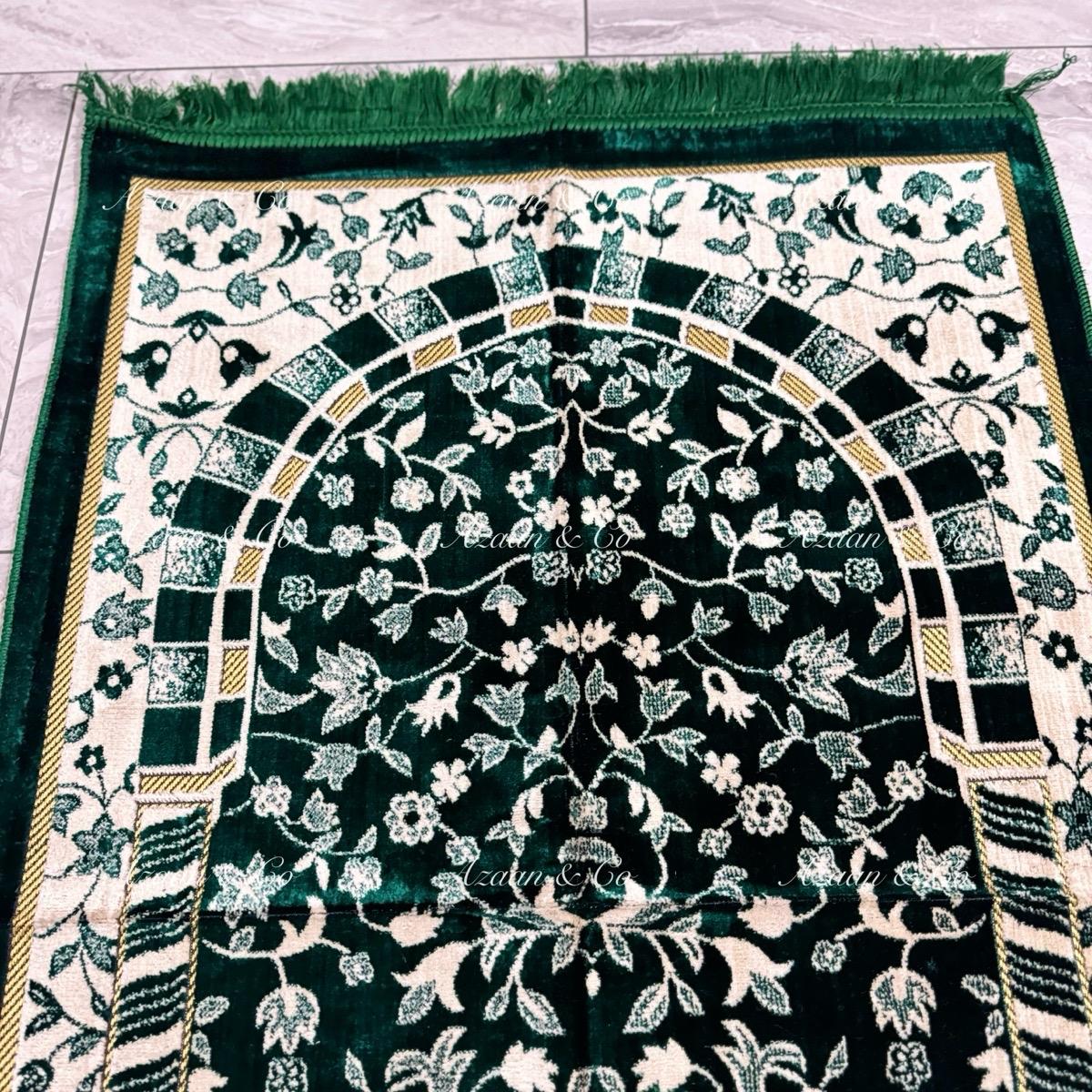 Rawdah Inspired Floral Soft Turkish Prayer Mats (D4)