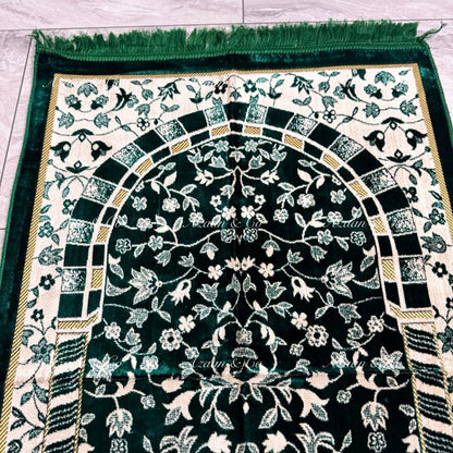 Rawdah Inspired Floral Soft Turkish Prayer Mats (D4)