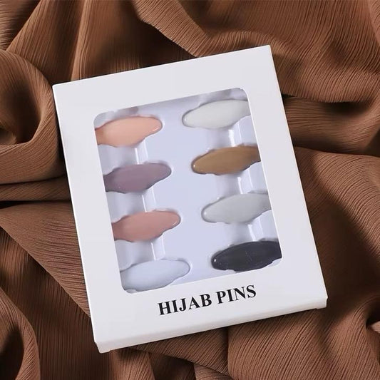 8x Pastel Oval Plastic Safety Pins